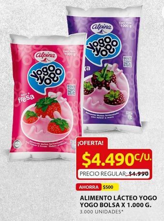 Ara Alimento lácteo yogo yogo bolsa 1000g oferta