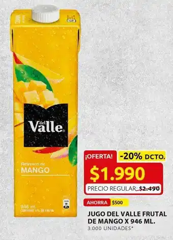 Ara Jugo del valle frutal de mango 946ml oferta