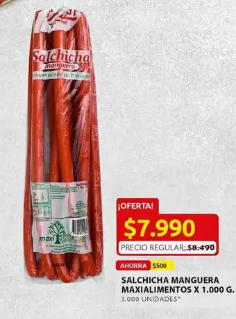 Ara Salchicha manguera maxialimentos 1000g oferta