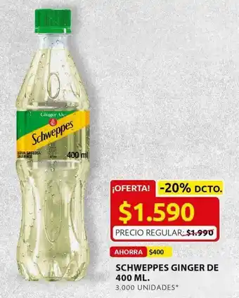 Ara Schweppes ginger de 400ml oferta