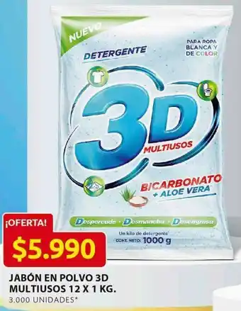 Ara Jabón en polvo 3d multiusos 12 1kg oferta