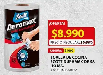 Ara Toalla de cocina scott duramax 58 hojas oferta
