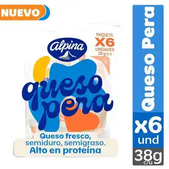 Queso pera fresco x 6 unds alpina 228 gr