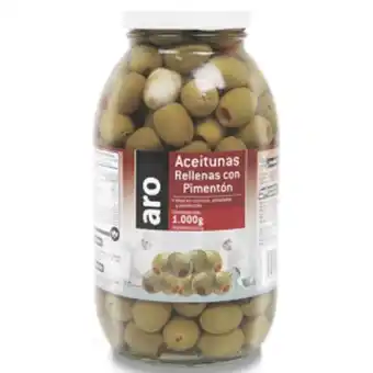 Aceituna aro rellena de pimenton frasco 1000g