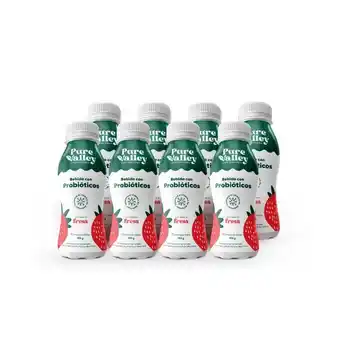 Bebida con probióticos fresa pure valley 8 und
