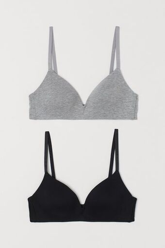 H&M Pack de 2 sostenes de algodón con relleno oferta