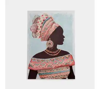 Panamericana Cuadro canvas diseño mujer con vestido de piedras oferta