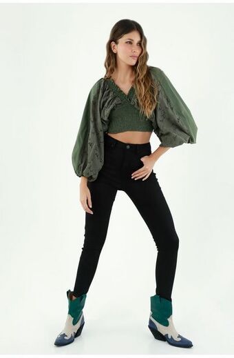 Tennis Jean negro para mujer oferta