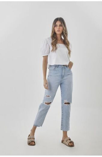 Tennis Jean azul claro para mujer oferta
