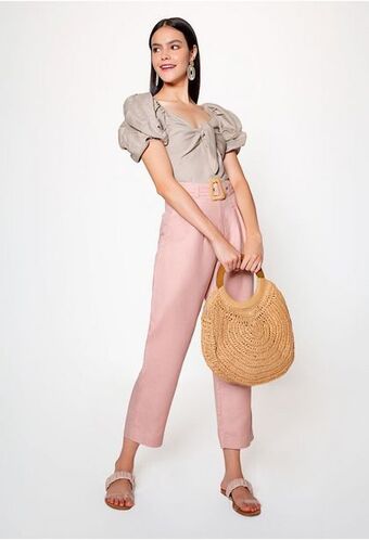 ELA Blusa manga corta crop oferta