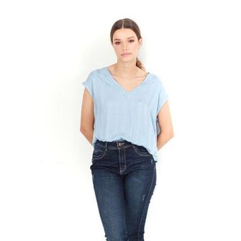 Fuera de Serie Blusa cuello v manga corta oferta