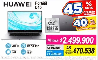 Alkomprar Huawei Portátil D15 oferta