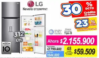 Alkomprar LG Nevera 312lts oferta