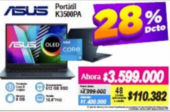 Alkomprar Asus Portátil K3500PA oferta