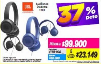Alkomprar JBL Audífonos Diadema T500 oferta