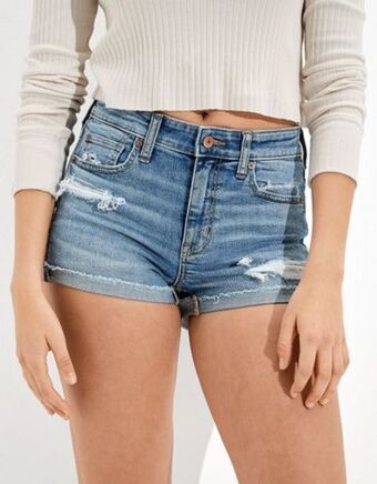 American Eagle Short ae stretch denim de tiro alto oferta