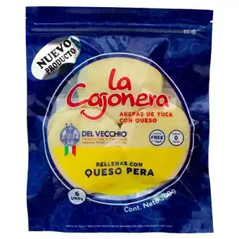 Carulla Arepitas 6und yuca r/qso pera la cajonera 300 gr oferta