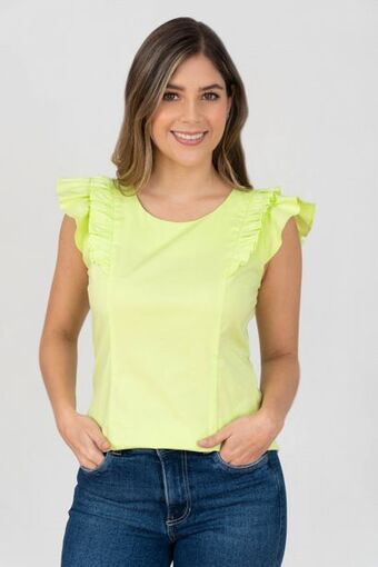 Unipunto Blusa manga sisa con boleros, escote redondo. oferta