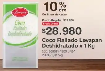 Makro Coco Ralado Levapan Deshidratado 1kg oferta