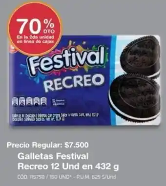Galletas Festival Recreo 12 Und en 432g