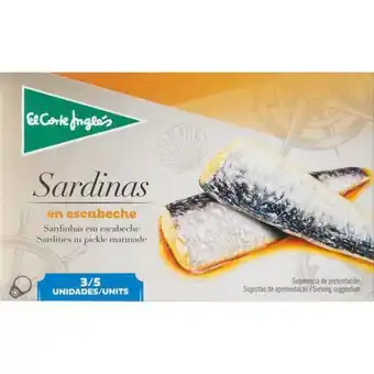 Carulla Sardinas en escabeche el corte inglés marca exclusiv 120 gr oferta