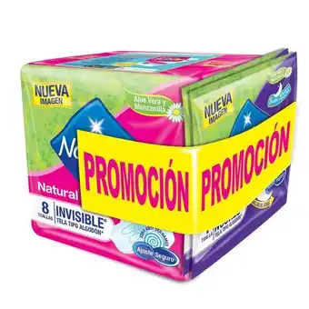 Oferta toalla higienica nosotras natural invisible x 8 + 2 toallas buenas noches