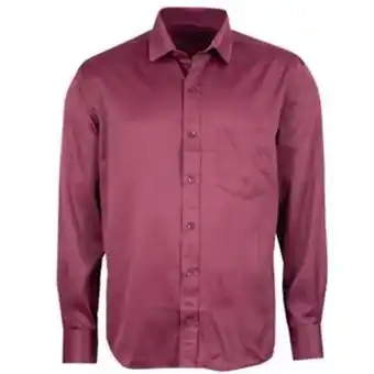 VO5 Camisa en silueta regular tejido en efecto seda color vino tinto oferta