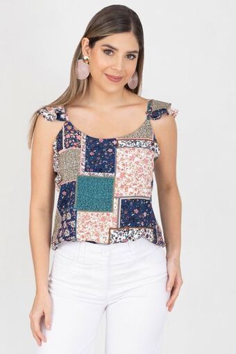 Unipunto Blusa tiras con golas escote en v oferta