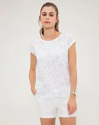 Camiseta laia blanco estampado