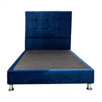 Cabecero+sommier 140 argos tela/azul