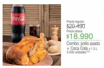 Jumbo Combo pollo asado + coca cola x 1,5l oferta