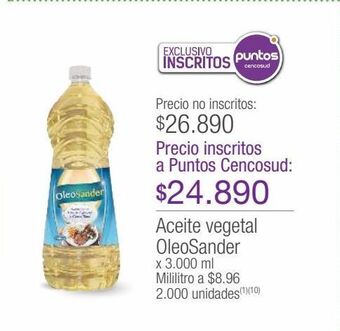Jumbo Aceite vegetal oleosander x 3000ml oferta
