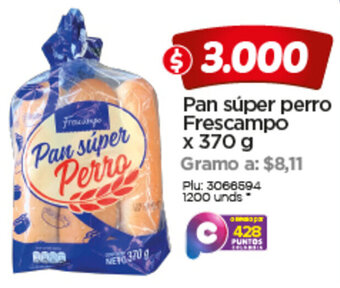 Surtimax Pan Súper Perro Frescampo 370g oferta
