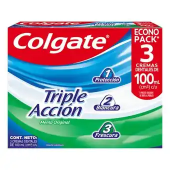La Rebaja Oferta crema dental colgate triple accion x 100 cc x 3 oferta