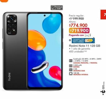 Metro Celular redmi note 11 128gb oferta