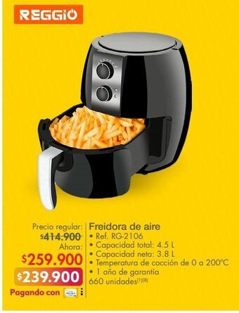 Metro Freidora de aire reggio oferta