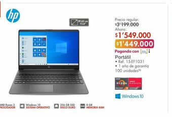 Metro Portátil hp oferta