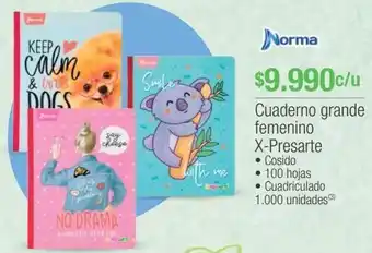 Jumbo Cuaderno grande femenino x-presarte oferta