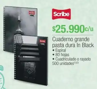 Jumbo Cuaderno grande pasta dura in black oferta