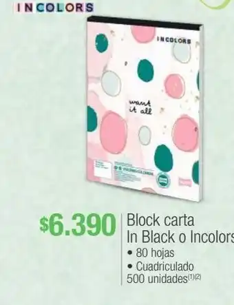 Jumbo Block carta in black o incolors oferta