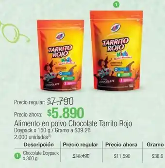 Jumbo Alimento en polvo chocolate tarrito rojo doypack x 150 g oferta
