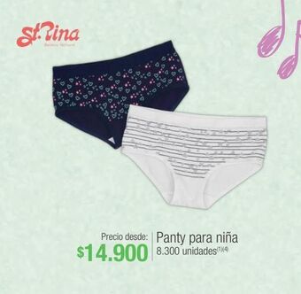 Jumbo Panty para niña oferta