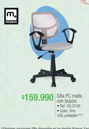 Jumbo Silla pc malla con brazos oferta