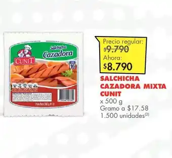 Metro Salchicha cazadora mixta cunit x 500 g oferta