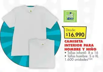 Metro Camiseta interior para hombre y niño oferta