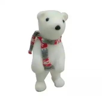 Romulo Montes Oso polar felpudo parado con bufanda 36 cm oferta