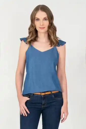 Unipunto Blusa de tiras con borlas en espalda oferta