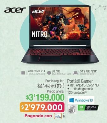 Jumbo Portátil gamer oferta