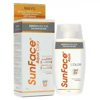 Éxito Sunface aqua color spf 50+ - skindrug oferta