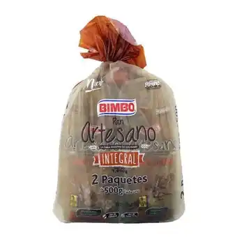 Bimbo pan artesano integral 2 paquetes de 500 g